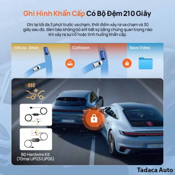 Camera Hành Trình 70mai T400 - 3 Mắt 4K slide 5