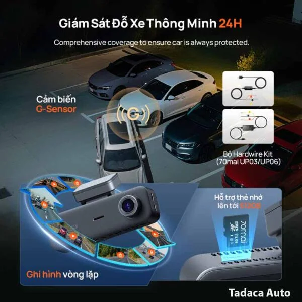 Camera Hành Trình 70mai T400 - 3 Mắt 4K slide 3