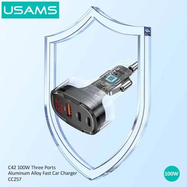 Tẩu Sạc Ô Tô USAMS C42 100W slide 4
