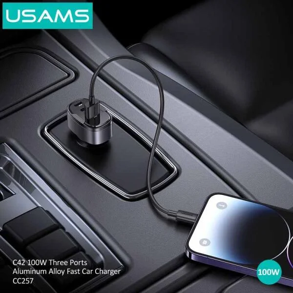Tẩu Sạc Ô Tô USAMS C42 100W slide 3