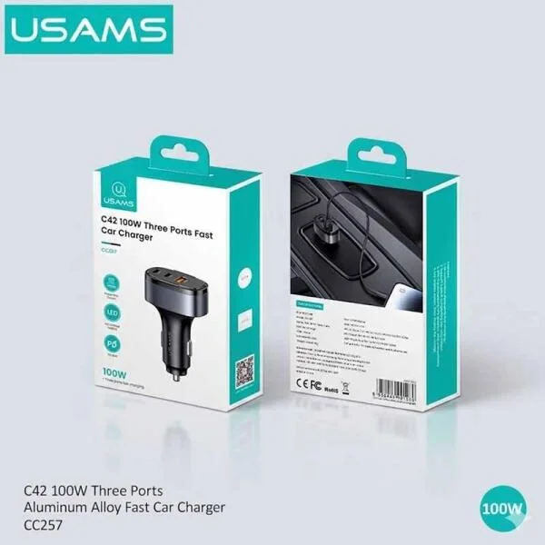 Tẩu Sạc Ô Tô USAMS C42 100W slide 6
