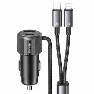 Tẩu Sạc Ô Tô USAMS CC287 66W Đa Năng 2 Trong 1