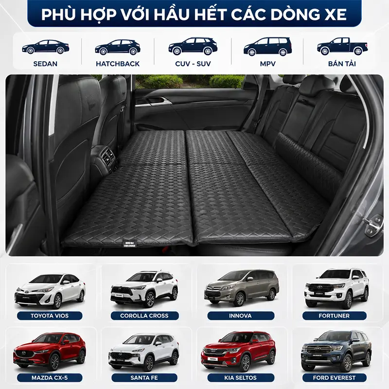 Phù hợp với hầu hết các dòng xe phổ biến tại Việt Nam
