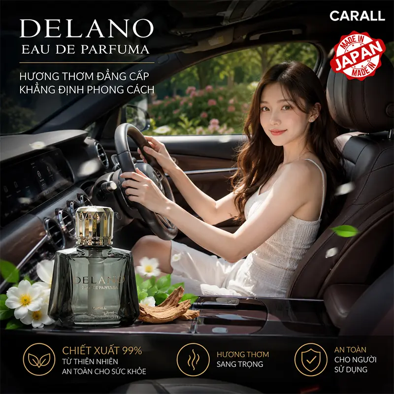 Hướng dẫn sử dụng nước hoa xe hơi Carall Delano