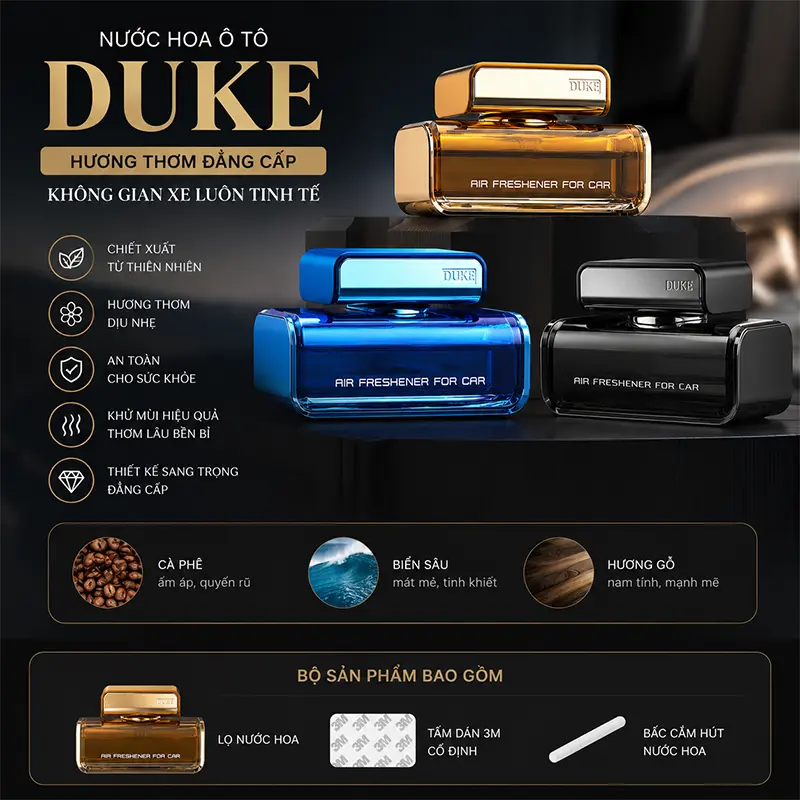 Thông tin sản phẩm nước hoa ô tô Duke