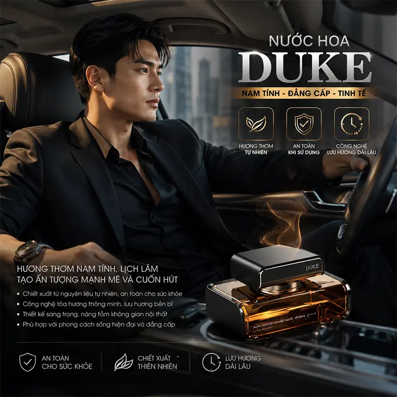 Ưu điểm nổi bật của nước hoa ô tô Duke cao cấp