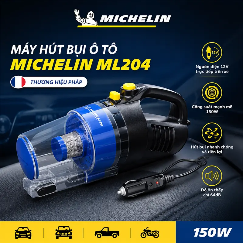 Máy hút bụi ô tô Michelin ML204