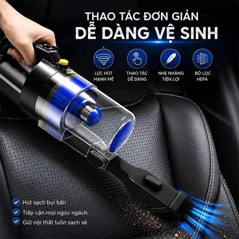 Hướng dẫn sử dụng máy hút bụi ô tô Michelin ML204