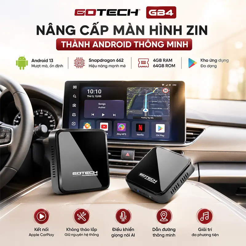Android Box ô tô Gotech GB4