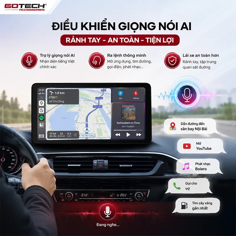 Điều khiển bằng giọng nói AI giúp lái xe an toàn và thuận tiện hơn