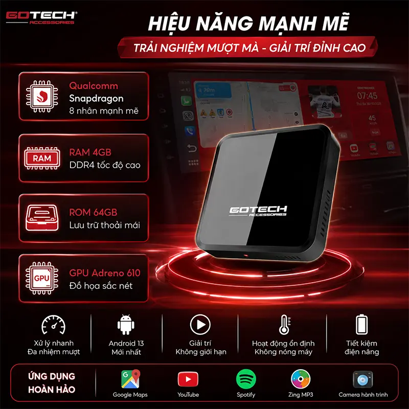 Hiệu năng mạnh mẽ nhờ vi xử lý Qualcomm Snapdragon kết hợp RAM DDR4 tốc độ cao