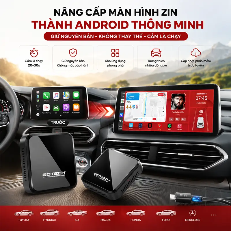 Nâng cấp màn hình nguyên bản thành màn hình Android thông minh mà không cần thay thế