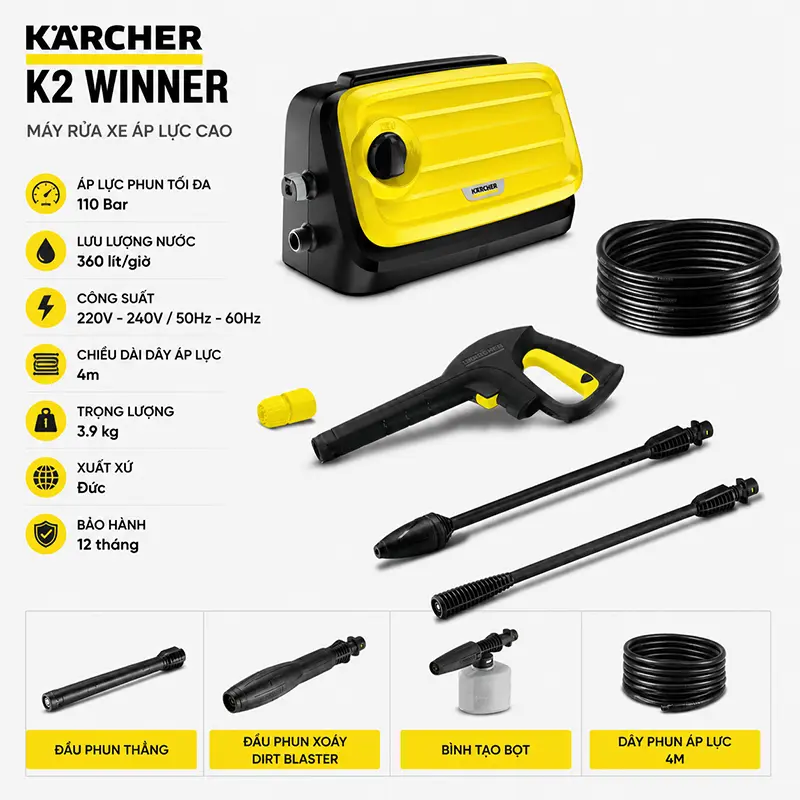 Thông tin sản máy rửa xe Karcher K2 Winner 