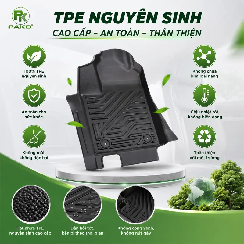 Chất liệu TPE nguyên sinh cao cấp – An toàn tuyệt đối cho sức khỏe và thân thiện với môi trường