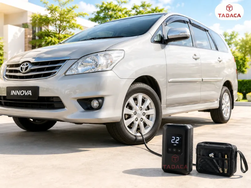 bánh xe innova bơm mấy kg