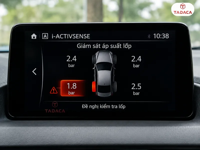 màn hình hiển thị áp suất lốp mazda 3