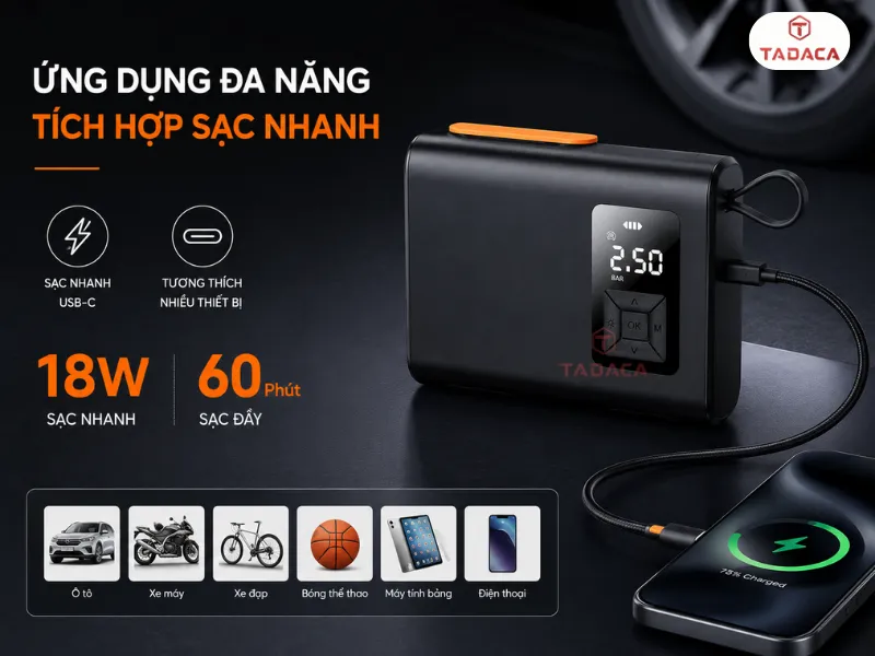 Ứng dụng đa năng, tích hợp sạc nhanh