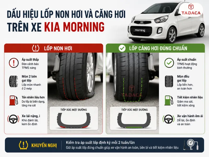 test nhanh lốp kia morning