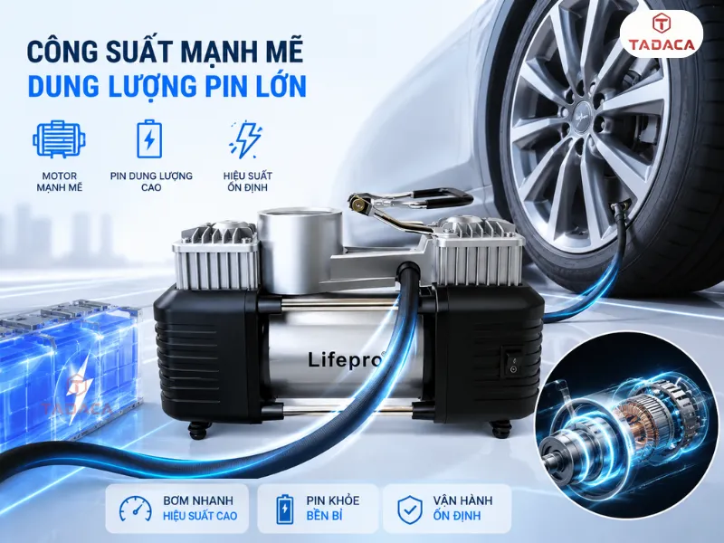 công suất của bơm lốp LifePro