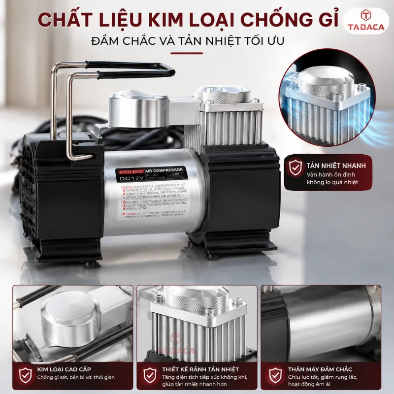 Khung kim loại chắc chắn, chạy liên tục lâu hơn