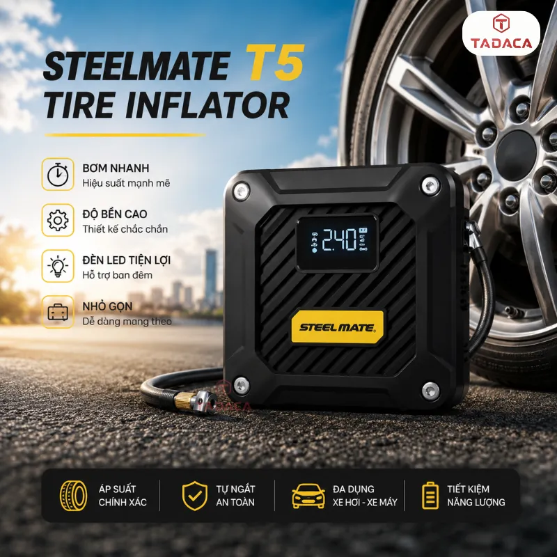 bơm lốp steelmate chính hãng
