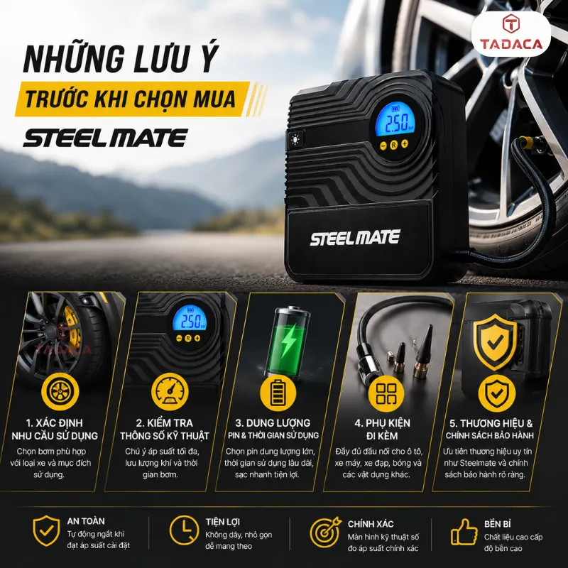 Những Lưu Ý Trước Khi Quyết Mua Bơm Lốp Steelmate