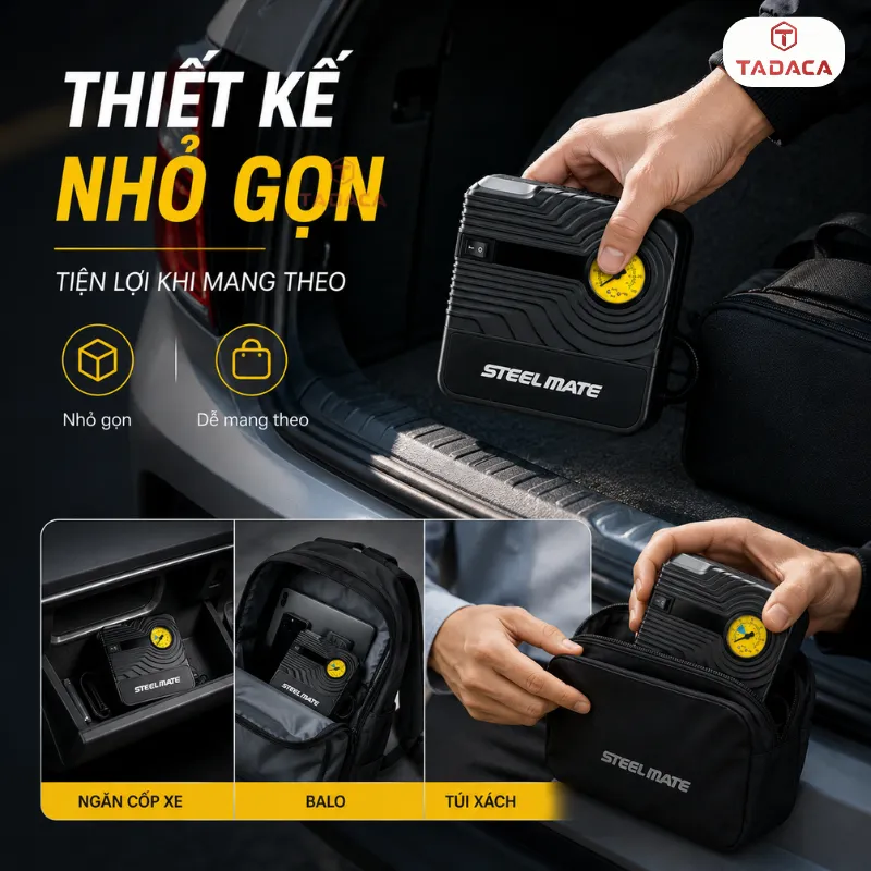 Thiết kế nhỏ gọn, tiện lợi khi mang theo