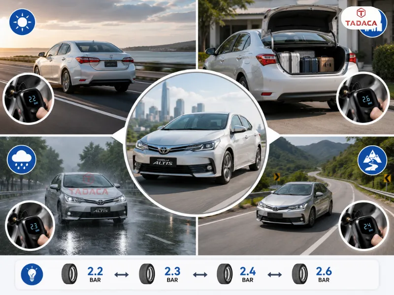 áp suất lốp Toyota Corolla Altis