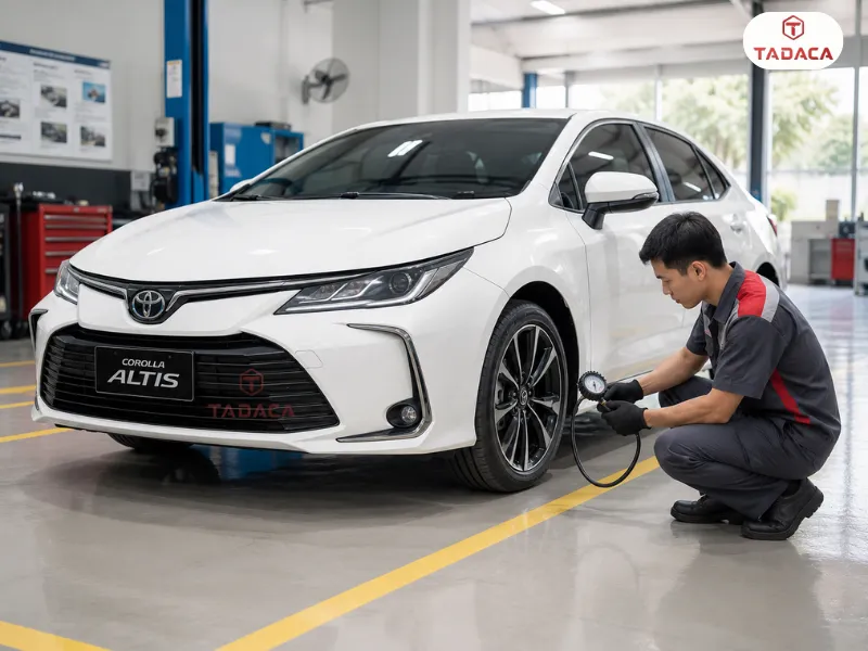 điều chỉnh áp suất lốp xe altis