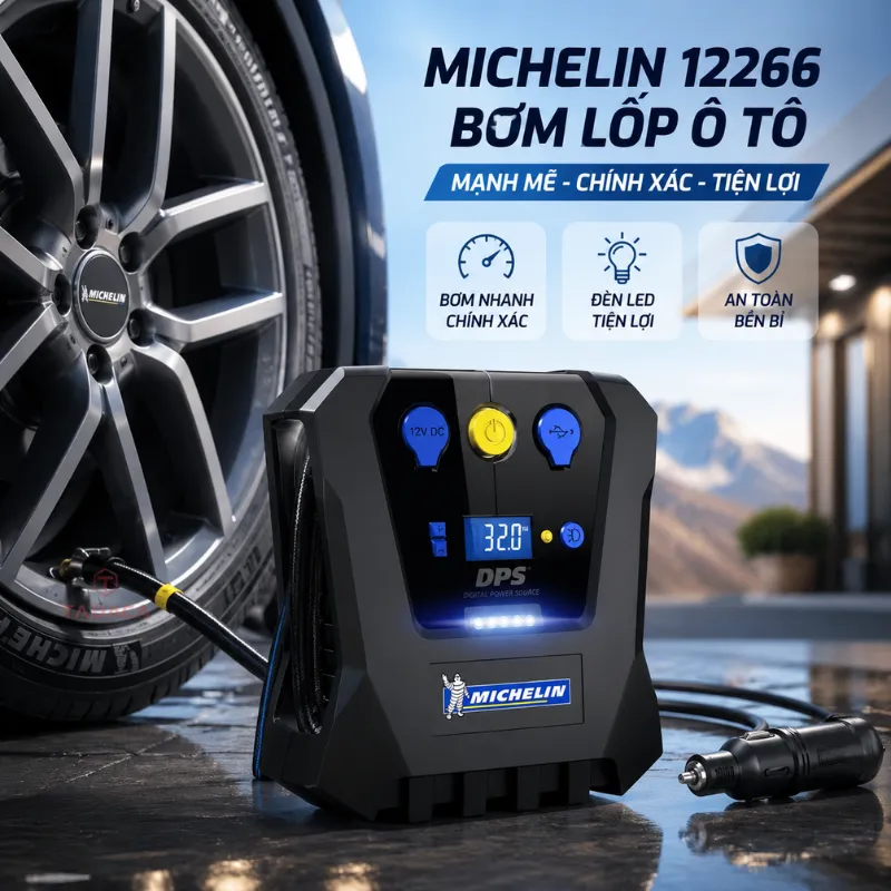 bơm lốp ô tô michelin chính hãng