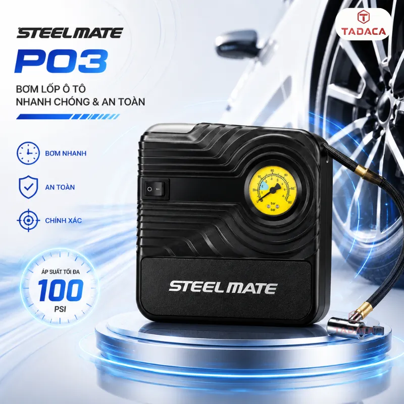 bơm lốp Steelmate P03 chính hãng