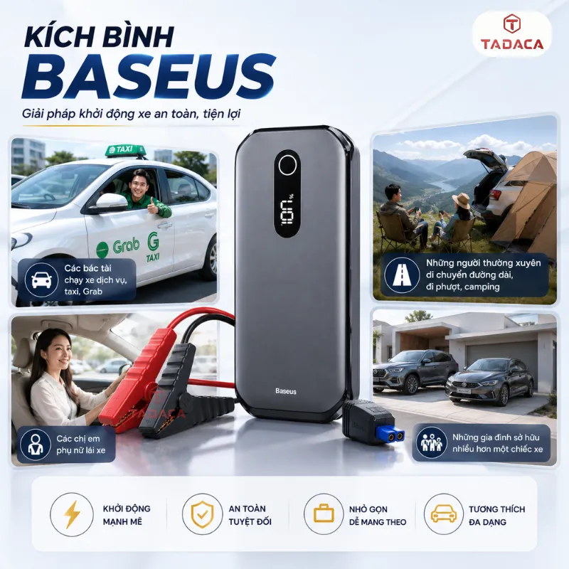 đối tượng sử dụng kích bình baseus