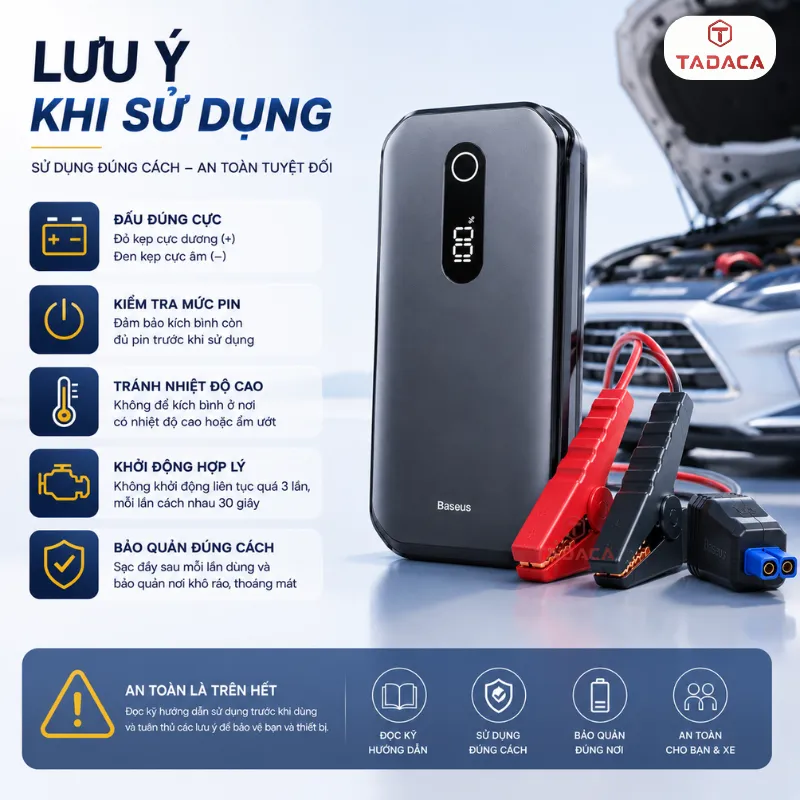 1 Vài Lưu Ý Khi Sử Dụng Kích Bình Baseus