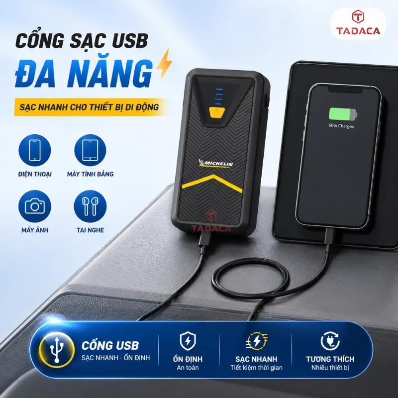 Cổng sạc USB đa năng cho thiết bị di động