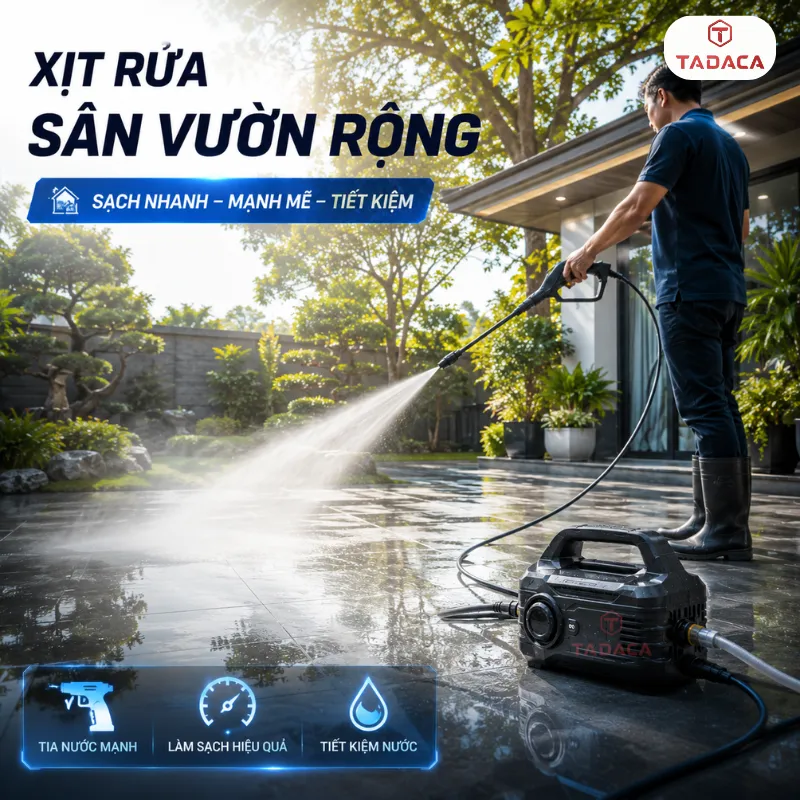 máy rửa xe ô tô dùng xịt sân vườn