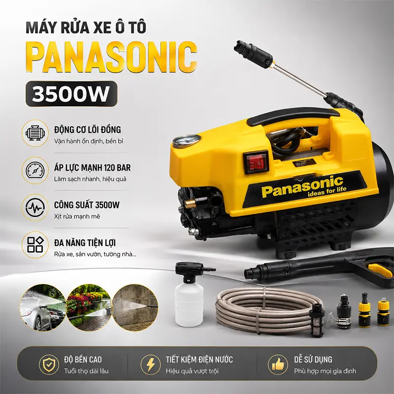 Máy rửa xe ô tô Panasonic 3500W
