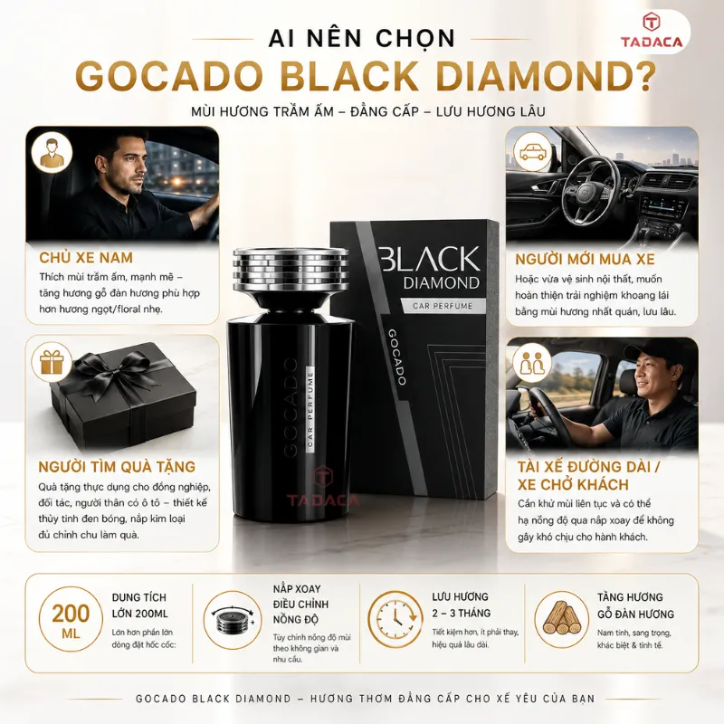 gocado black diamond phù hợp với nhiều đối tượng