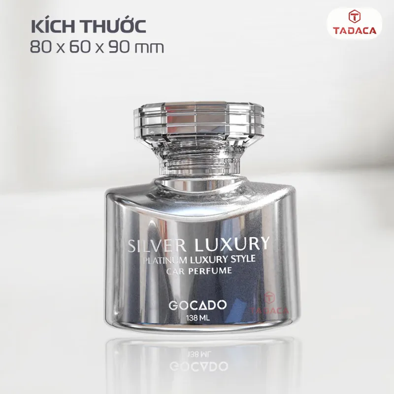 kích thước nước hoa ô tô Gocado Silver Luxury