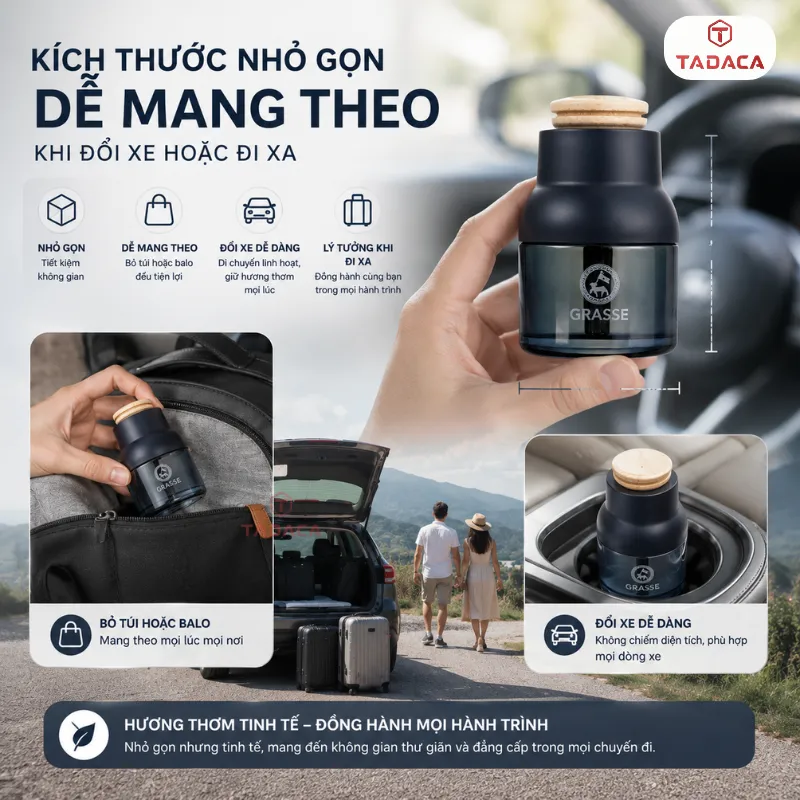 Kích thước nhỏ gọn, dễ mang theo
