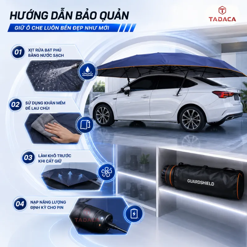 Cách Bảo Quản Ô Che Ô Tô Đúng Cách
