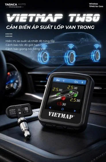 Cảm Biến Áp Suất Lốp Vietmap TW50 Van Trong
