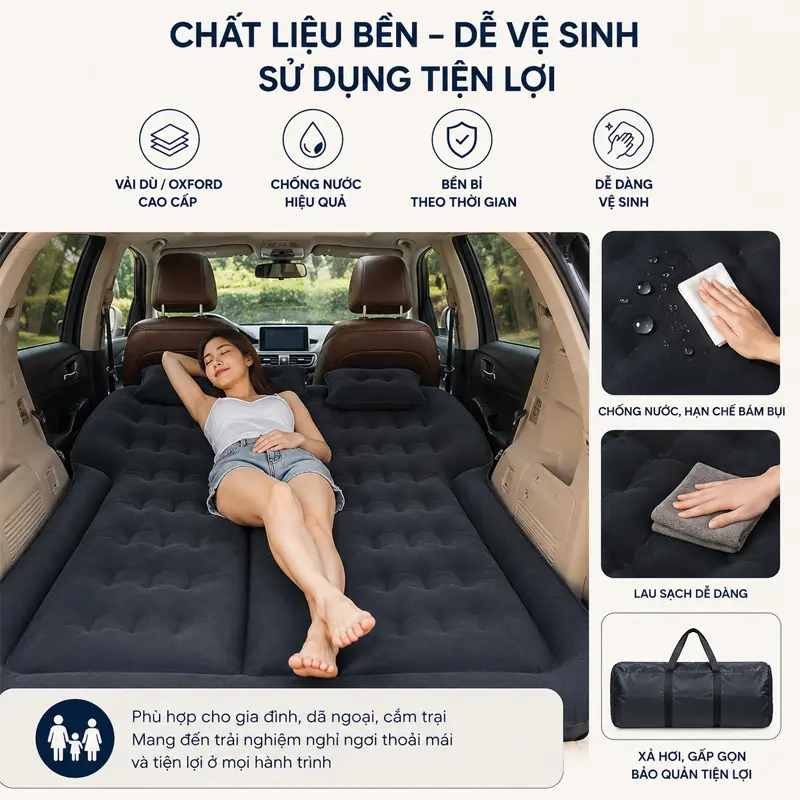 Chất liệu bền, dễ vệ sinh và thuận tiện khi sử dụng