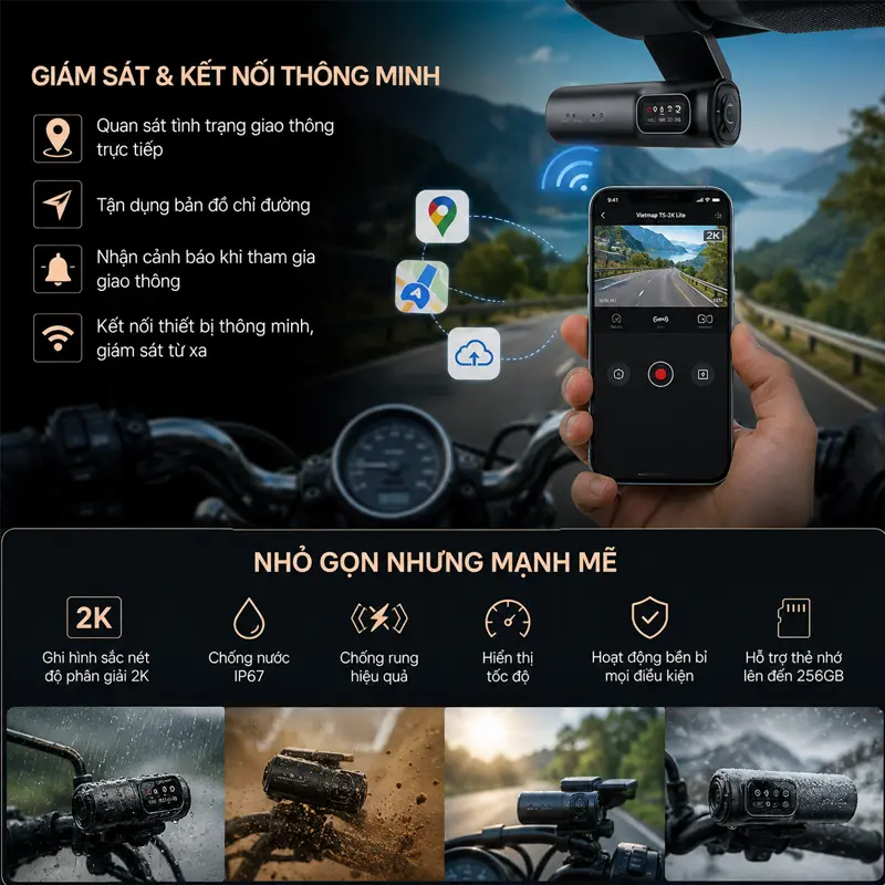 Vì sao nên lắp camera hành trình Vietmap TS2K Lite cho xế yêu 