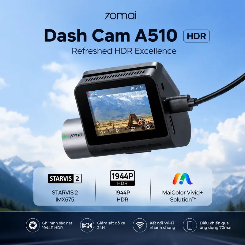 camera hành trình 70mai A510