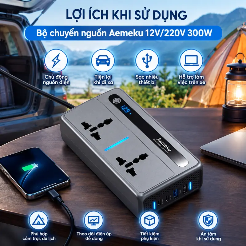 Bộ Chuyển Nguồn Aemeku 300W-10