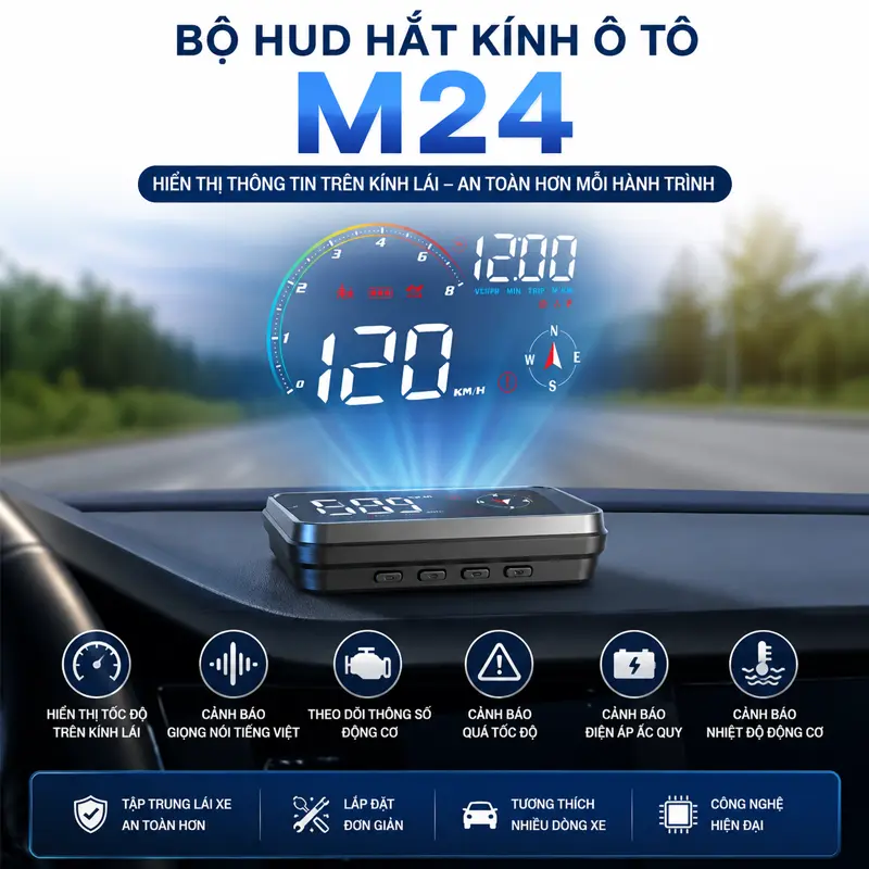 Bộ HUD Hắt Kính Ô Tô M24
