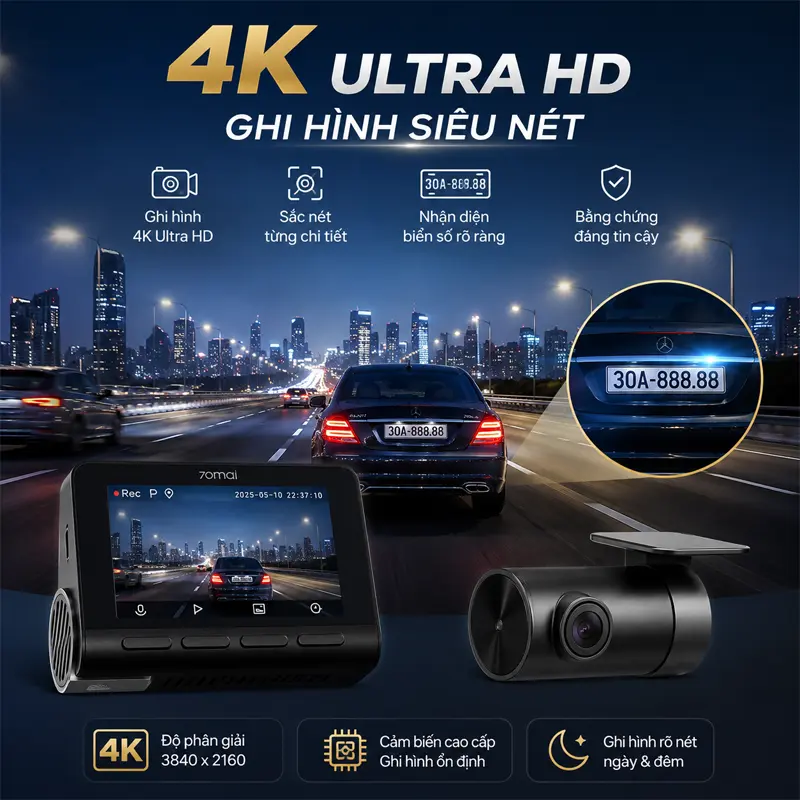 Ghi hình chuẩn 4K Ultra HD – Hình ảnh sắc nét đến từng chi tiết