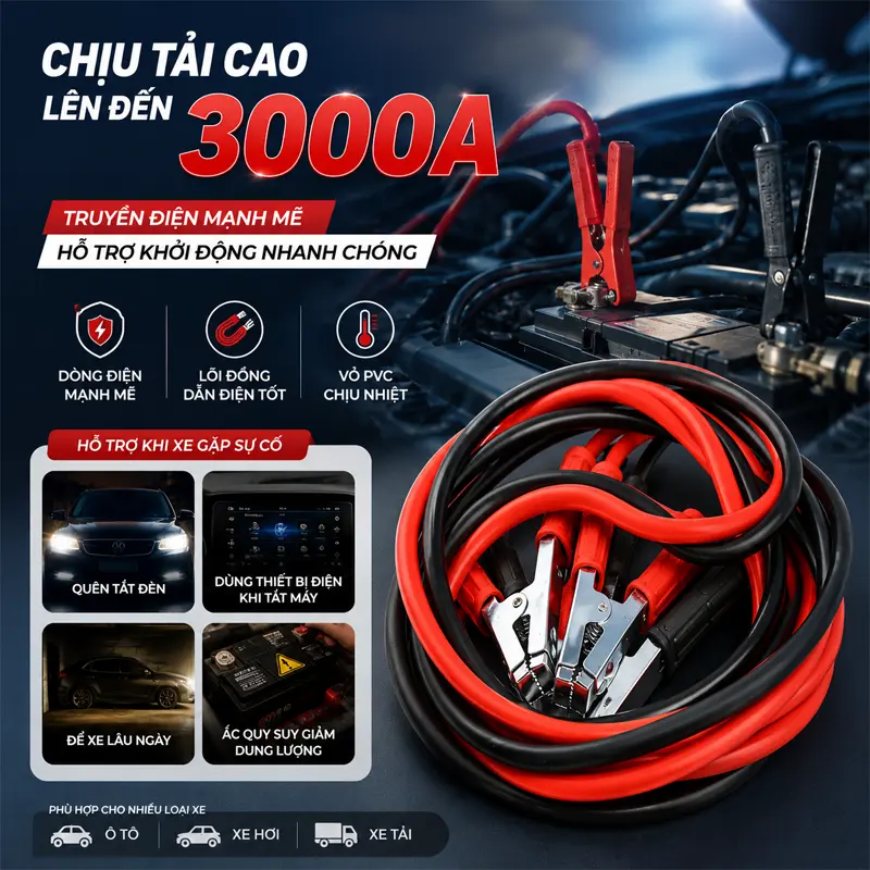 Khả năng chịu tải cao lên đến 3000A