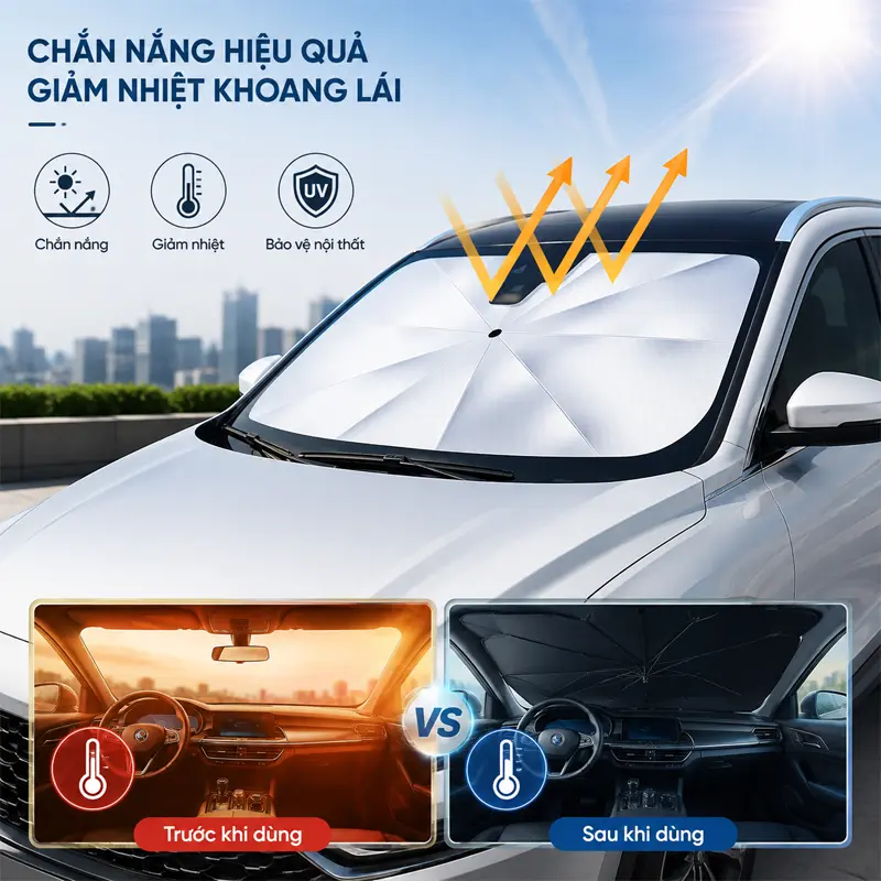 Khả năng chắn nắng và giảm nhiệt hiệu quả
