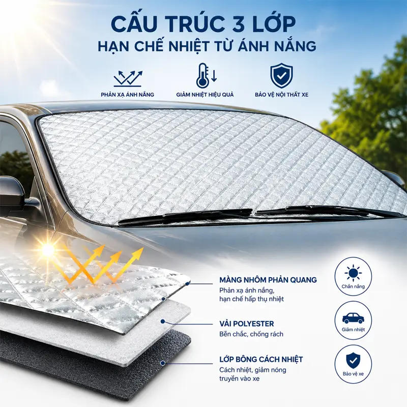 Cấu trúc nhiều lớp giúp hạn chế nhiệt từ ánh nắng